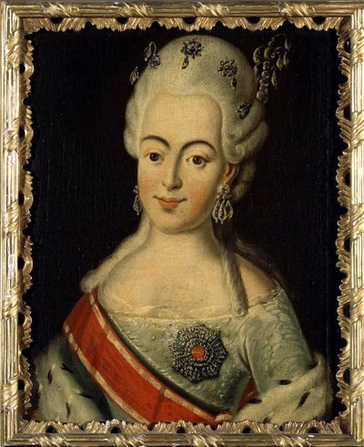 Wilhelmine Louise av Hessen Darmstadt (1755-1776) - Storhertiginnan av Ryssland som Natalia Alexeievna - Porträtt av Storhertiginnan Natalia Alexeyevna av Ryssland, Prinsessan Wilhelmina Louisa av Hessen-Darmstadt av Anonym av Anonymous Anonymous