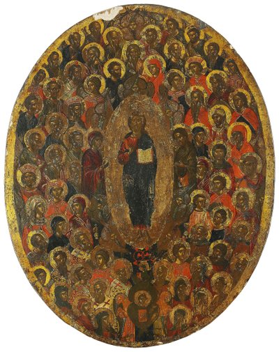 Deesis, 1600-talet av Anonymous Russian icon painter
