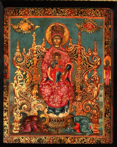 Guds moder Pecherskaya, 1700-talet av Anonymous Russian icon painter