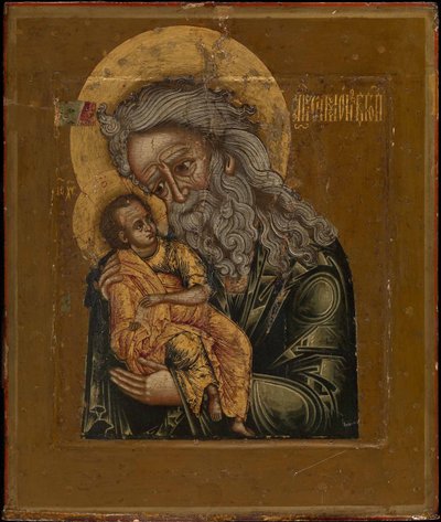 Simeon gudsmottagaren, 1800 av Anonymous Russian icon painter
