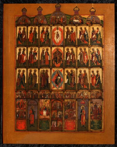 Ikonostasen, tidigt 1800-tal. av Anonymous Russian icon painter