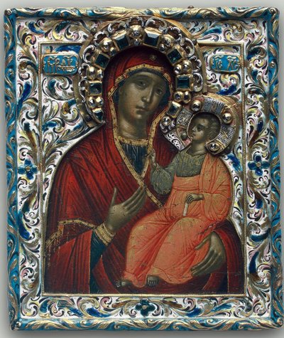 Theotokos of Tikhvin, slutet av 1600-talet av Anonymous Russian icon painter