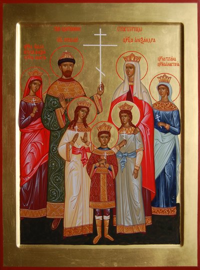 Tsar Nicholas II:s dödade familj, 2004-2007 av Anonymous Russian icon painter
