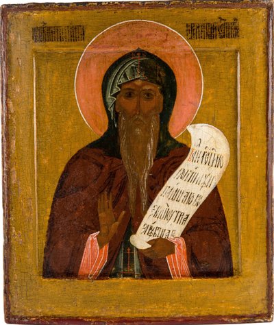 Ärevördiga Nikita Stylites av Pereyaslavl, 1600-talet av Anonymous Russian icon painter