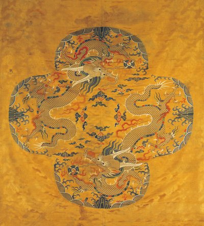 Dragon sidenbrokadtyg, slutet av 1500-talet.. av Anonymous master.