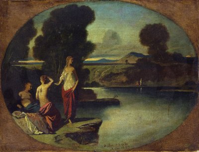Tre flickor vid vattnet av Anselm Feuerbach