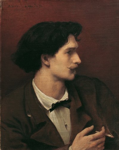 Självporträtt med cigarett, 1871. av Anselm Feuerbach