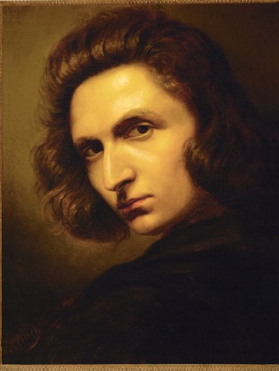 Självporträtt (olja på duk) av Anselm Feuerbach