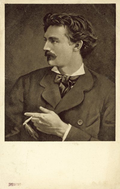 Självporträtt av Anselm Feuerbach, tysk konstnär av Anselm Feuerbach