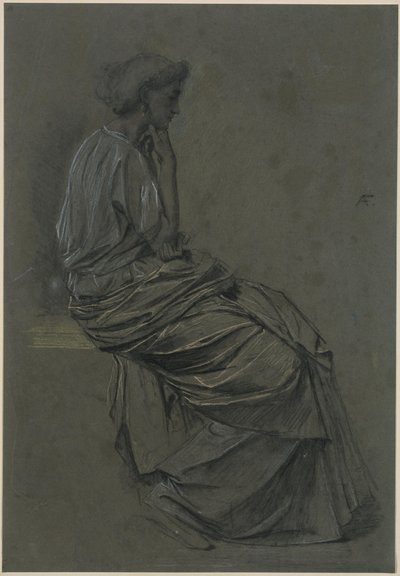 Sittande kvinna av Anselm Feuerbach
