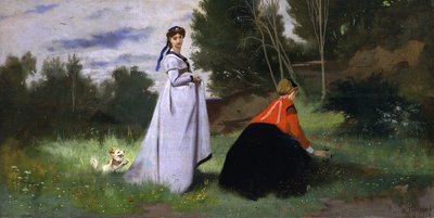 Två damer i ett landskap, 1867. av Anselm Feuerbach