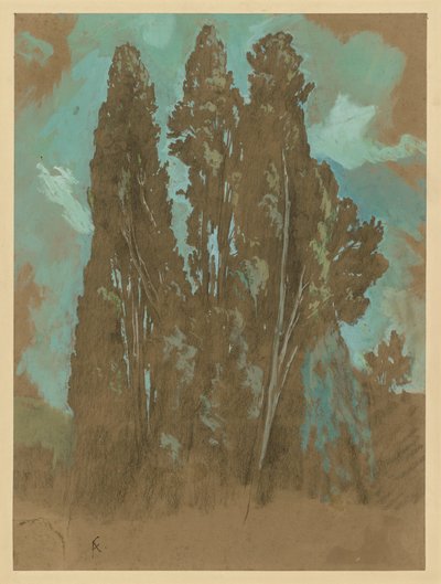 Cypress-studie av Anselm Feuerbach