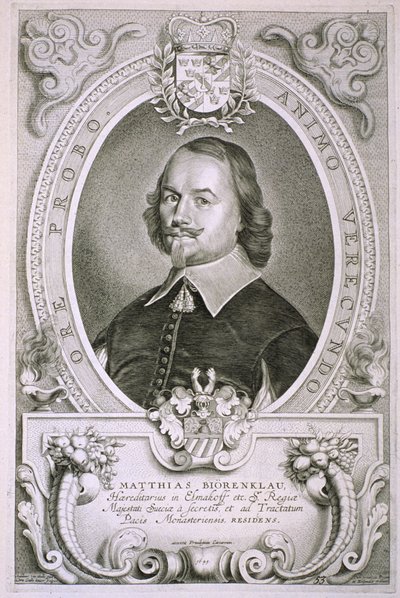 Matthias Mylonius Biorenklou (1607-71) från "Portraits des Hommes Illustres", publicerad 1706 av Anselmus van Hulle