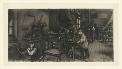Verkstad i silverfabriken av Anthon Gerhard Alexander van Rappard