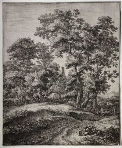 En mor och tre barn i vila. av Anthonie Waterloo