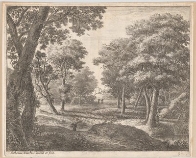 En väg genom skogen, 1600-talet. av Anthonie Waterloo