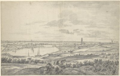 Utsikt över Rhenen av Anthonie Waterloo