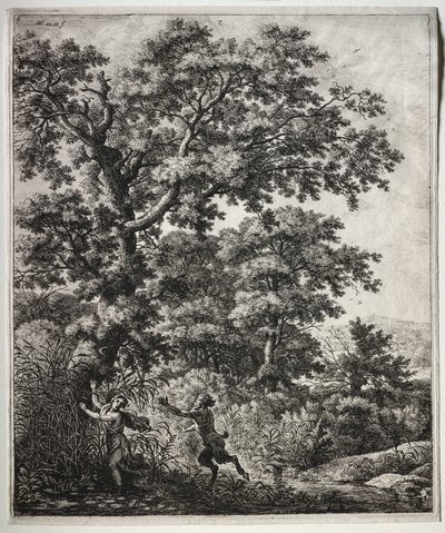 Pan och Syrinx. av Anthonie Waterloo