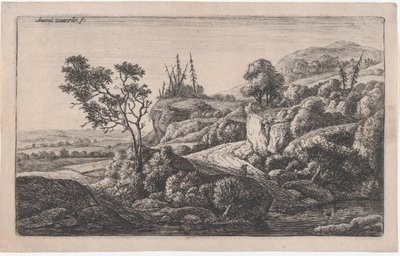 Vägar som leder till en bäck, 1600-talet. av Anthonie Waterloo