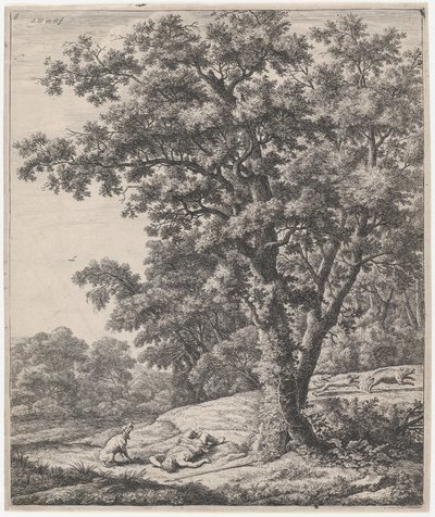 Adonis död, 1600-talet. av Anthonie Waterloo