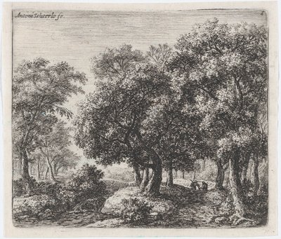 Forest Lane Les Deux Cavaliers, 1600-talet. av Anthonie Waterloo