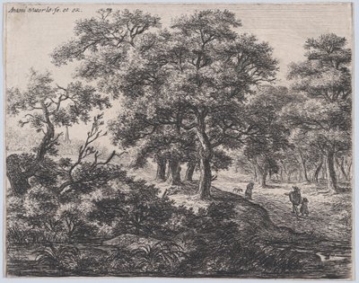 De fyra träden, 1600 -talet. av Anthonie Waterloo