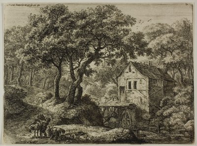 Kvarnen i skogen av Anthonie Waterloo