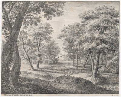 Vägen genom skogen, 1600-talet. av Anthonie Waterloo