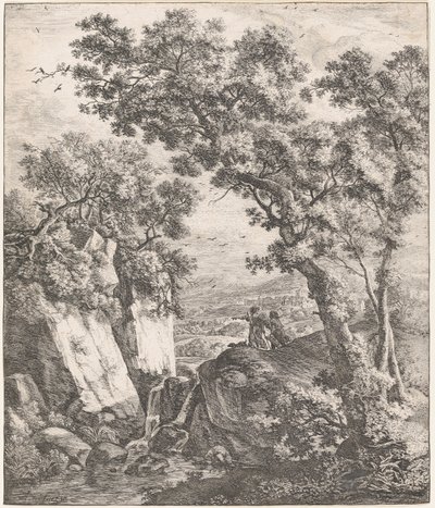 Tobias och ängeln, 1600-talet. av Anthonie Waterloo