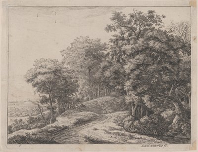 Two Men in a Hollow, 1600-talet. av Anthonie Waterloo