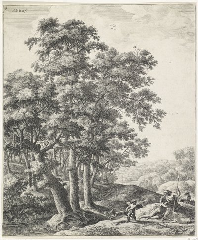 Venus och Adonis av Anthonie Waterloo