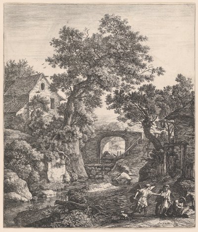 Zipporah omskär sin son, 1600-talet. av Anthonie Waterloo