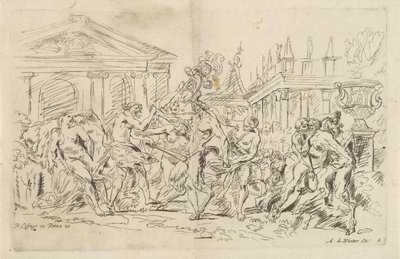 Satyr med dansande nymfer Bacchanals (serietitel) av Anthonie de Winter