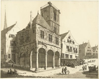 Gamla rådhuset i Amsterdam av Anthonie van den Bos