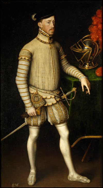 Maximilian II av Habsburg - Porträtt av den heliga romerska kejsaren Maximilian II av Österrike (1527-1576) av Antonis (Anthonis) Mor (ca 1517-1577) av Anthonis Mor van Dashorst