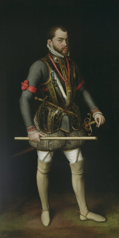 Filip II (1527-98) av Spanien av Anthonis van Dashorst Mor