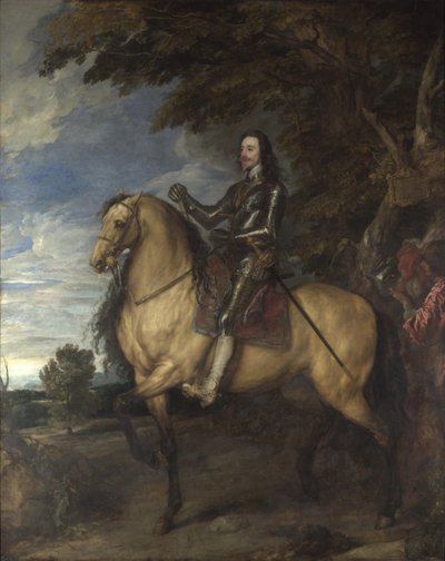 Ridsporträtt av Charles I, ca 1638 av Anthony van Dyck