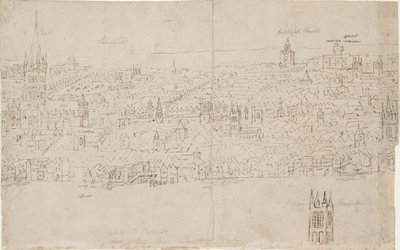 Panorama över London sett från Southwark: St Paul