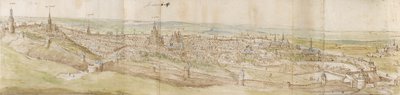 Panoramautsikt över Leuven från nordväst, c1550-1570 av Anthonis van den Wyngaerde