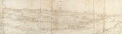 Panoramautsikt över Segovia från öst, c1550-1560 av Anthonis van den Wyngaerde