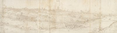 Panoramautsikt över Segovia från öst, c1560-1570 av Anthonis van den Wyngaerde