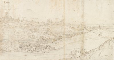 Panoramautsikt över Segovia från öster, c1560-1570 av Anthonis van den Wyngaerde