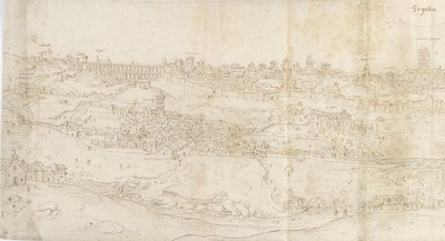 Panoramautsikt över Segovia från öst, c1560-1570 av Anthonis van den Wyngaerde