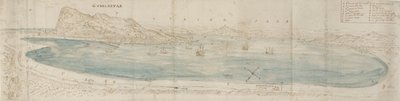 Panoramautsikt över Gibraltarbukten, c1567 av Anthonis van den Wyngaerde