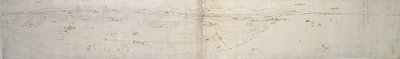 Skiss över lagunen i Valencia, la Albufera och intilliggande kust och landsbygd, c1560-talet av Anthonis van den Wyngaerde