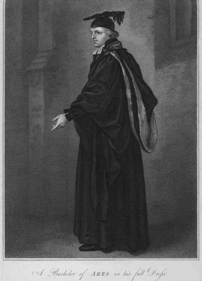 En kandidatexamen i sin fulla klänning, 1796. av Anthony Cardon