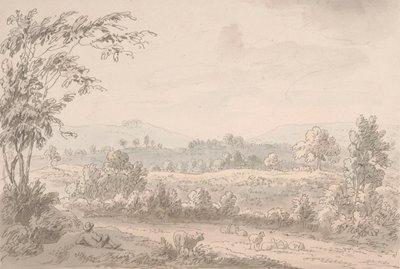 Landskap med herde och får av Anthony Devis