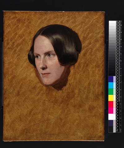 Mrs Sandys, konstnärens mor, sent 1840-tal av Anthony Frederick Augustus Sandys