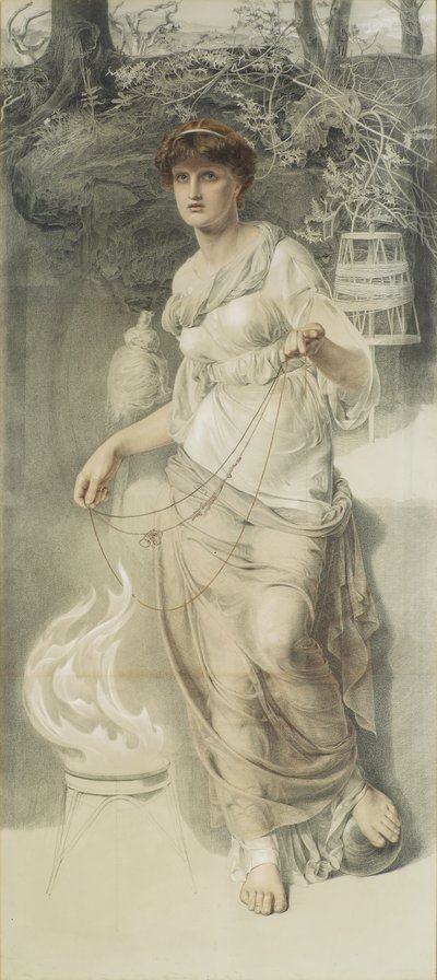 The Tangled Skein (blyerts på papper) av Anthony Frederick Augustus Sandys
