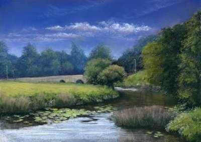 Quiet Flows the Stour, 2006 (pastell på papper) av Anthony Rule